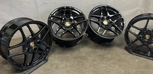 Original Porsche 997 Alufelgen Felgen 19 Zoll Carrera SII C4 C4S Allrad schwarz - Imagen 1 de 5