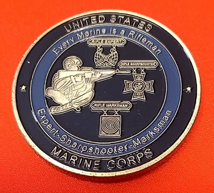 BICOLOR MEDAILLE - CORPS DES MARINES - DAS GEWEHR - NICHT EDELMETALL - Bild 1 von 3