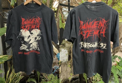 90 年代 Pungent Stench 被抓到黄油衬衫男女通用音乐会 S-5XL DO897 — 第 1/3 张图片