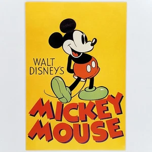 Poster Promozionale Topolino Cartolina Walt Disney Anni 30 Pubblicità Promo - Foto 1 di 2