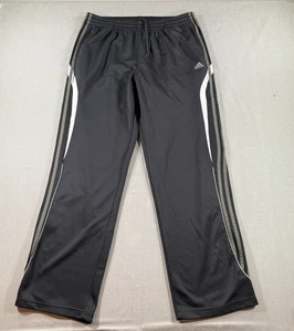 VTG Adidas Track Sweatpants Mens Large Black 3 Stripes Warm Up Y2K - Picture 1 of 10