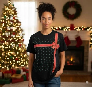 Camisa Fea Navidad Mediana Negra Unisex Manga Corta Camiseta Nueva con Etiquetas - Imagen 1 de 10