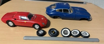 Vintage Slot Car Jaguar  E Type & Ferrari Berlinetta 250 Slot Car. 50s/60s. - Image 1 of 4