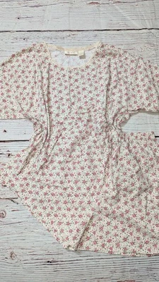 维多利亚的秘密复古金色标签棉花卉睡衣套装大号美国 — 第 1/4 张图片