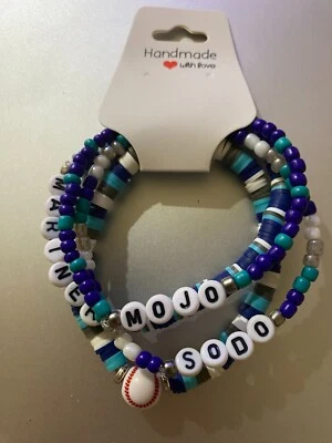 Juego de 4 brazaletes Seattle Mariners para hombre-SODO MOJO-dije de béisbol Foto 1 de 2