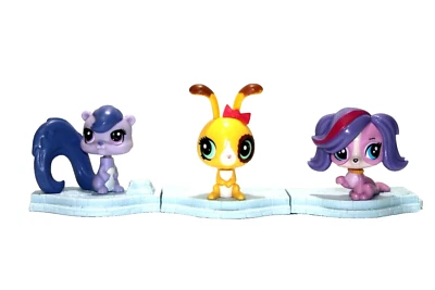 Littlest Pet Shop LPS McDonald's Happy Meal Toy Lot 3 Zoe Carla Buttercream 2015 - Image 1 of 4