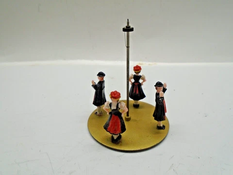 4 Hand Painted Dancers with Platform for Musical Cuckoo Clock Cover