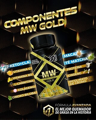 MW GOLD EDITION FORMULA AVANZADA Y MAS FUERTE/QUEMADOR DE GRASA MÁXIMA RESISTENCIA Foto 1 de 4