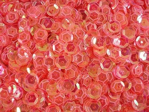 Taza Lentejuelas 8mm Coral Rosa Transparente AB 20g Disfraz de Baile - Imagen 1 de 1
