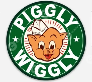 Piggly Wiggly HOLOGRAPHIC STICKER - Vintage grocery store nostalgic past - Picture 1 of 1