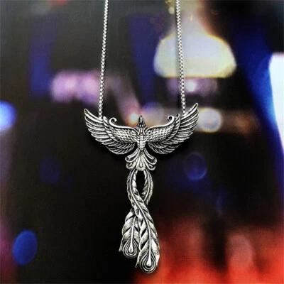Legierung Phoenix Vogel Anhänger Halskette Schmuck Talisman Amulett Geschenk - Bild 1 von 4