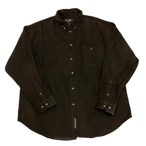 Consensus Corduroy Shirt Plaid Mens XL 100% Cotton Long Sleeve Button Up - Picture 1 of 12