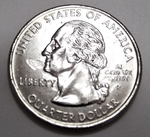 2005 P Kansas Quarter Error - "In God We ust" BU Coin Cover