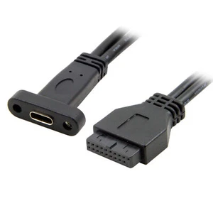 Cavo intestazione scheda madre USB 3.1 tipo C USB-C femmina a USB 3.0 singola porta 40 cm - Foto 1 di 7