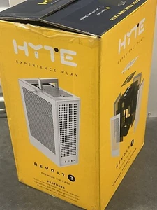 HYTE Revolt 3 Small Form Factor Premium ITX Metal Computer Gaming Case Only Whit - Bild 1 von 4