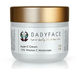 Super-C 15% Vitamin C Moisturizer Cream AntiAging Wrinkle Sun Damage by Babyface - Picture 1 of 8