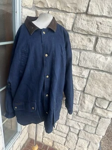 Vintage Trader Bay Men’s Denim  Suede Leather Jacket Size Xl Heavy - Picture 1 of 7