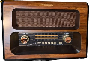 Prunus PJ-199 Radio Bluetooth, AM FM Radio Kurzwelle, 15W Kristall Lautsprecher - Bild 1 von 3