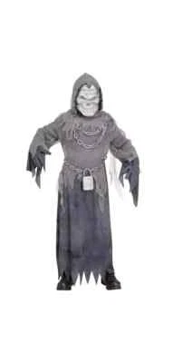 Scary Ghost Costume with Sound FX Effects Kids Grim Reaper Halloween Medium 8-10 - Image 1 of 4