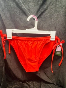 Bikini Swim Bottom Red Wild Fable Womens Low-Rise High-Leg Cheeky Side Tie xl - Picture 1 of 4