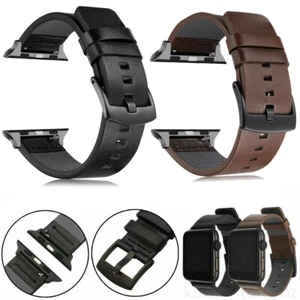 Genuine Leather Iwatch Band Wrist Strap For Apple Watch Series 10 9 8 7 6 5 4 32 - Picture 1 of 8