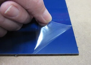 Alu-Verbundplatte 3 mm DIN A3 420 x 297 mm Deckschicht 0,3 mm in Blau und Silber - Bild 1 von 5