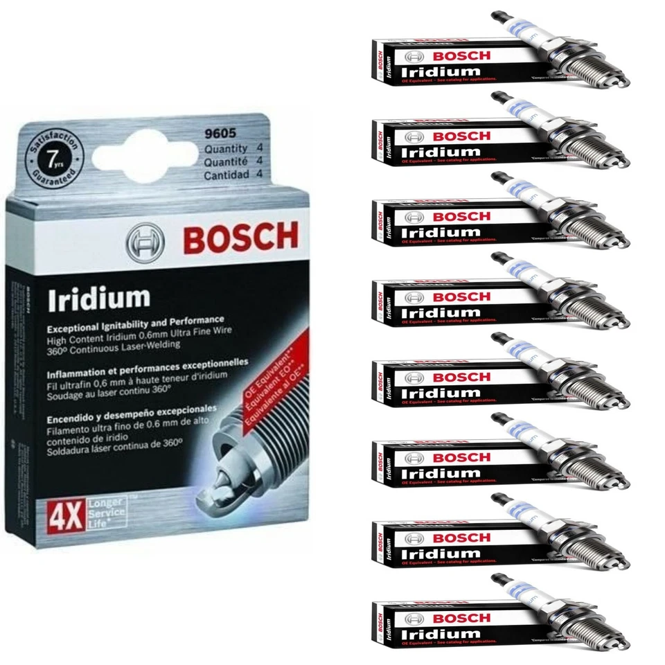 8 bujías Bosch doble iridio para Chevrolet K2500 V8-7,4 L 1996-1998 Foto 1 de 4