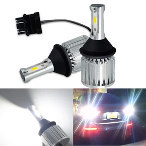 BA15s 3156 LED Bulbs COB 30W Extremely Bright Back Up Reverse Light 6K White 2PC - Picture 1 of 8