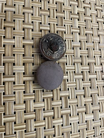 Antique Vintage brown cloth   Buttons 2 in Set Defiance Cover