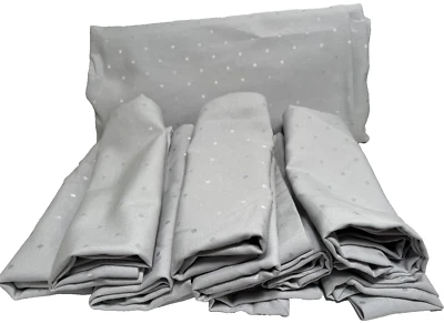 Juego de servilletas de mantel Kate Spade New York Larabee punto gris/plateado 9 piezas Foto 1 de 4