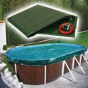Pool Abdeckplane Ovalbecken PEB Oval 800 x 400 cm, 180 g/qm I 8 x 4 m - Bild 1 von 1