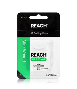 Hilo dental encerado Reach | Eliminación efectiva de placa superficie de limpieza extra ancha... - Imagen 1 de 3