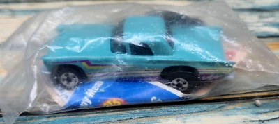 Chevy Stocker Blackwalls 1990 azul coche de promoción de cereales Hot Wheels sellado en paquete Foto 1 de 4