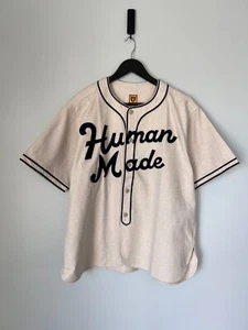 Human Made Baseball Shirt - Size Medium - Grey - NEW - Picture 1 of 8
