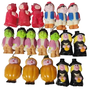 Blow Mold Plastic String Light Covers Halloween Trick or Treat Mixed Lot 18 Vtg - Picture 1 of 10