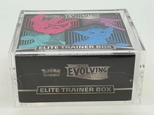 Pokemon TCG SWSH Evolving Skies Elite Trainer Box SEALED w/Acrylic Case - Picture 1 of 6