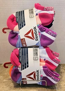 Girl's Reebok Pro-Series Low Cut Socks 12 Pairs (6 Packs X 2) Medium 10.5-4 Shoe - Picture 1 of 5