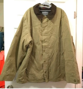 Woolrich Khaki Lined insulated Canvas Barn Chore Field Coat Workwear XL - Picture 1 of 15