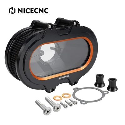 Filtro de aire de admisión de filtro de aire transparente para Harley Road King FLHR 2017-2022 Foto 1 de 4