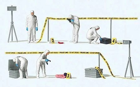 Preiser 10800 HO Scale Crime Scene Investigation