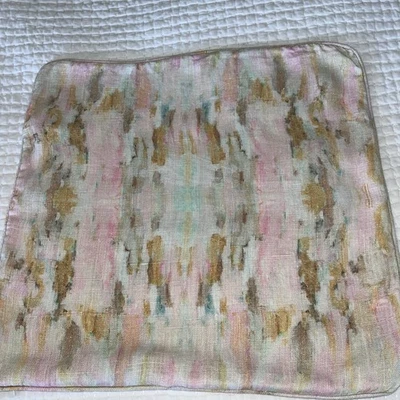 Laura Park Designs Annie Seller Watercolors 100% Linen 22” Pillow Cover Only - Image 1 of 4