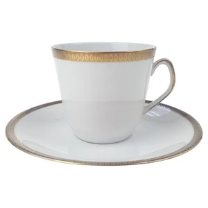 Kaffeetasse mit Untertasse Händel Bavaria Goldrand 7 mm - Bild 1 von 8