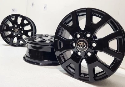 17" TOYOTA TACOMA 2024 2025 WHEELS Gloss Black Factory OEM Rims 🔥🔥🔥 - Image 1 of 4