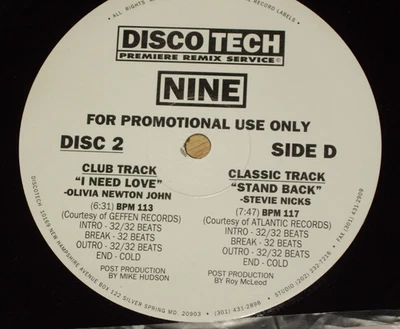 STEVIE NICKS / OLIVIA NJ *Promo 12'' SINGLE 'STAND BACK / I NEED LOVE' 1992 VGC - Image 1 of 2