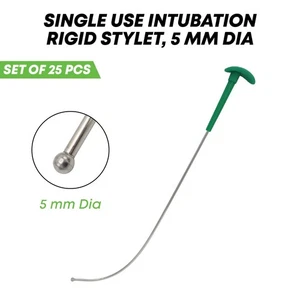 25 Pcs Intubation Rigid Stylet Single Use Sterile Intubation Stylet Pack - Picture 1 of 7