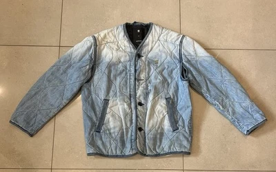 G-Star Raw Liner M Cropped Quilted Overshirt Denim Mens Size M - Image 1 of 4