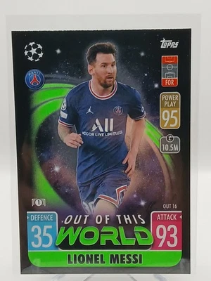 2021-22 Topps Match Attax UCL Extra #OUT16 Lionel Messi – Out Of This World - Image 1 of 2