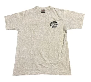 Vintage 80s Miami Police T-Shirt Men’ M Single Stitch Gray Oneita USA Made Paint - Picture 1 of 14