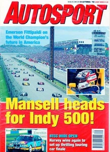 Autosport Magazine September 24 1992 mbox113 Mansell Indy 500 - Bild 1 von 1