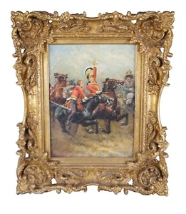 Quadro cavalleria napoleonica guardie della vita battaglia di Waterloo dopo Caton Woodville - Foto 1 di 9
